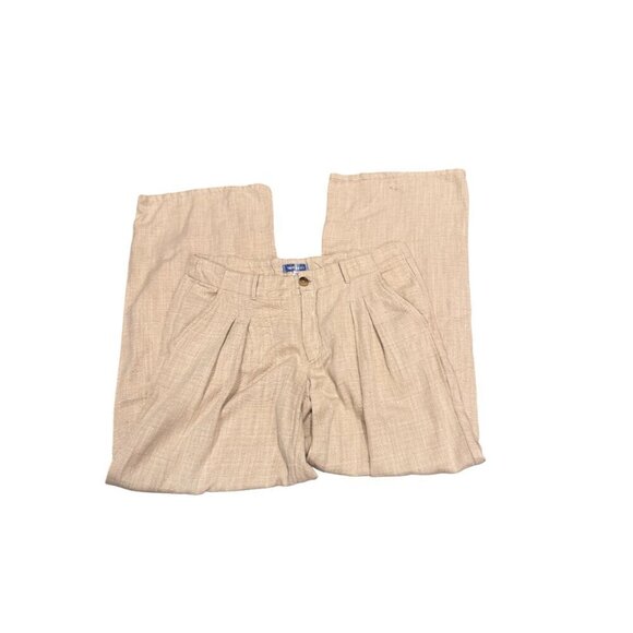 Urban Outfitters Womens Pleated Linen Blend Pants Size 12 Beige - Picture 5 of 12